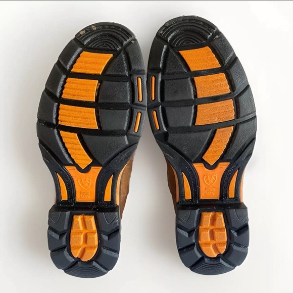 Ariat Men's WorkHog Pull-On Work Boots Brown Size 8D Round Toe - Picture 5 of 6